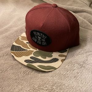 Primitive strap back hat